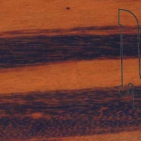Шпонированный плинтус Pedross (2500x60х22) Тигровое Дерево