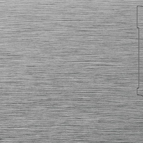 Шпонированный плинтус Pedross (2500x70х15) Алюминий Светлый