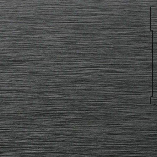 Шпонированный плинтус Pedross (2500x70х15) Алюминий Тёмный (Фольгированный)
