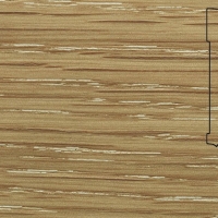 Шпонированный плинтус Pedross (2500x70х15) Дуб Затёртый