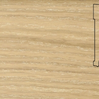 Шпонированный плинтус Pedross (2500x70х15) Дуб Латте
