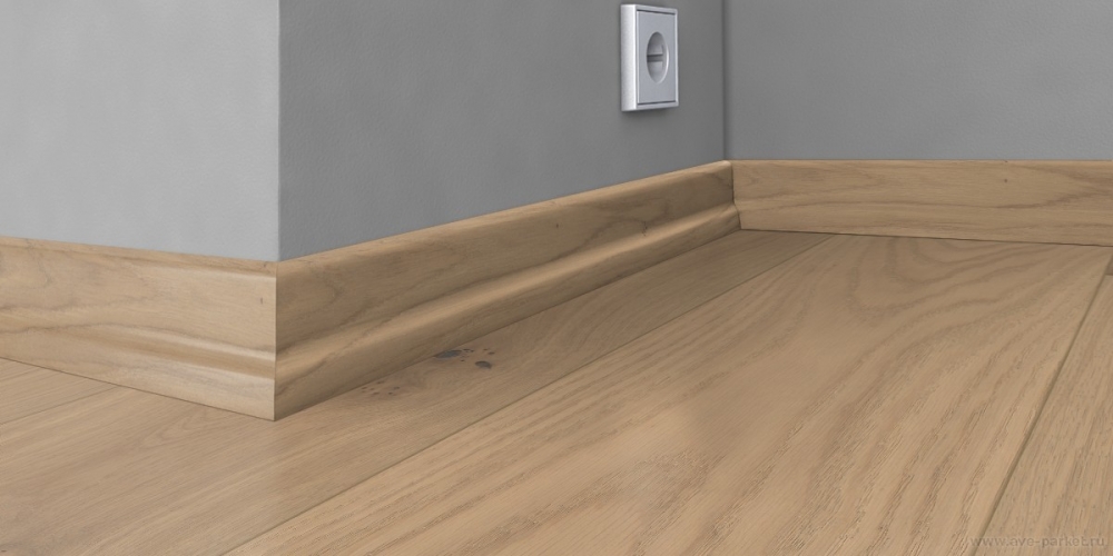 Шпонированный плинтус Kahrs (2400х60х22) White Oak, арт. 151L8AEK1DKW210