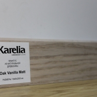 Шпонированный плинтус Karelia (2500х60х16) Дуб Vanilla Matt