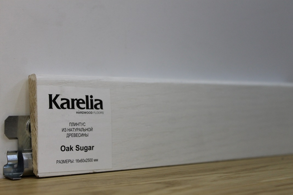 Шпонированный плинтус Karelia (2500х60х16) Дуб Sugar