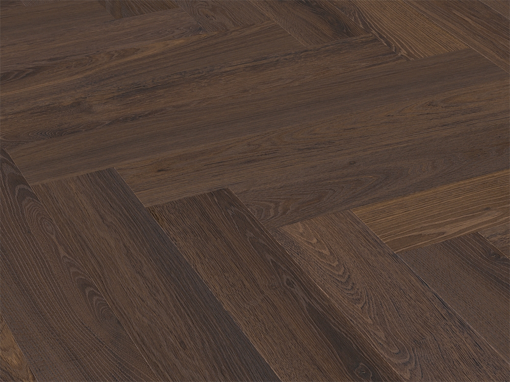 Паркет Ёлка (английская) Hain XL Herringbone Дуб Smoked Rawoptic Oiled, Brushed